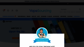 What Vapesourcing.com website looked like in 2021 (4 years ago)