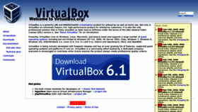 What Virtualbox.org website looked like in 2021 (3 years ago)