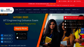 What Vit.ac.in website looked like in 2021 (4 years ago)