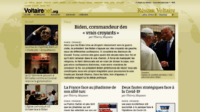 What Voltairenet.org website looked like in 2021 (3 years ago)