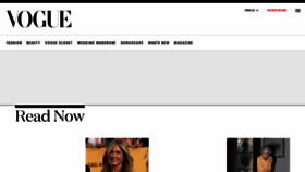 What Vogue.in website looked like in 2021 (3 years ago)
