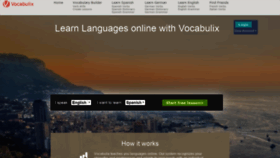 What Vocabulix.com website looked like in 2021 (3 years ago)