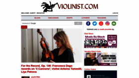 What Violinist.com website looked like in 2021 (3 years ago)