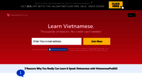 What Vietnamesepod101.com website looked like in 2021 (3 years ago)