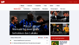 What Voetbalprimeur.be website looked like in 2021 (3 years ago)