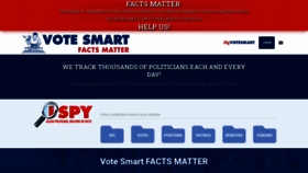 What Votesmart.org website looked like in 2021 (3 years ago)