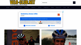 What Velo-club.net website looked like in 2021 (3 years ago)