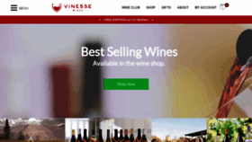 What Vinesse.com website looked like in 2021 (3 years ago)