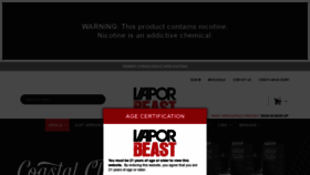 What Vaporbeast.com website looked like in 2021 (3 years ago)