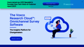 What Voxco.com website looked like in 2021 (3 years ago)