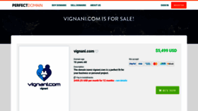 What Vignani.com website looked like in 2021 (3 years ago)