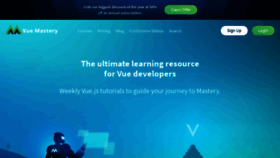 What Vuemastery.com website looked like in 2021 (3 years ago)