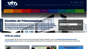 What Vhs-hannover.de website looked like in 2021 (4 years ago)