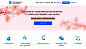 What Vpnunlimited.com website looked like in 2021 (3 years ago)