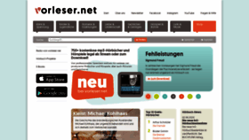 What Vorleser.net website looked like in 2021 (3 years ago)