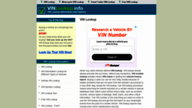 What Vinlookup.info website looked like in 2021 (3 years ago)