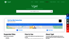 What Vget.xyz website looked like in 2021 (3 years ago)