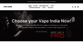 What Vapehere.in website looked like in 2021 (2 years ago)