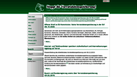 What Vorratsdatenspeicherung.de website looked like in 2021 (2 years ago)