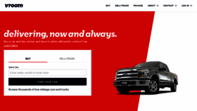 What Vroom.com website looked like in 2021 (5 years ago)