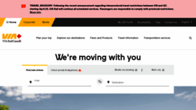 What Viarail.ca website looked like in 2021 (5 years ago)