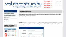 What Valutacentrum.hu website looked like in 2021 (2 years ago)