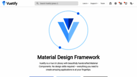 What Vuetifyjs.com website looked like in 2021 (4 years ago)