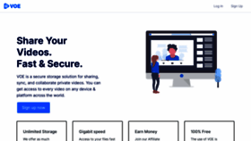 What Voe.sx website looked like in 2021 (4 years ago)
