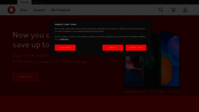 What Vodafone.ie website looked like in 2021 (4 years ago)