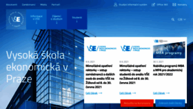What Vse.cz website looked like in 2021 (2 years ago)