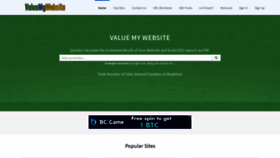 What Valuemywebsite.net website looked like in 2021 (2 years ago)