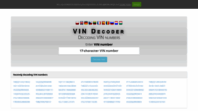 What Vin-decoder.net website looked like in 2021 (2 years ago)