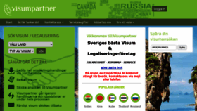 What Visumpartner.se website looked like in 2021 (5 years ago)