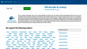 What Vindecoderz.com website looked like in 2021 (3 years ago)