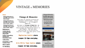 What Vintagememorie.com website looked like in 2021 (2 years ago)