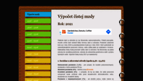 What Vypocet-cistej-mzdy.sk website looked like in 2021 (2 years ago)
