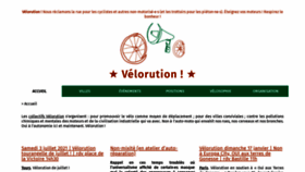 What Velorution.org website looked like in 2021 (2 years ago)