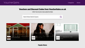 What Vouchergains.co.uk website looked like in 2021 (2 years ago)