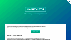 What Vanity-eth.tk website looked like in 2021 (2 years ago)