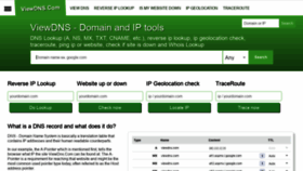 What Viewdns.com website looked like in 2021 (3 years ago)