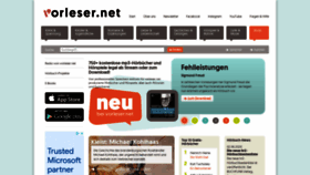 What Vorleser.net website looked like in 2021 (2 years ago)
