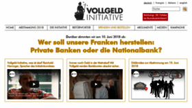 What Vollgeld-initiative.ch website looked like in 2021 (4 years ago)