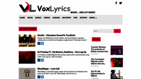 What Voxlyrics.com website looked like in 2021 (2 years ago)