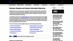 What Valuationresources.com website looked like in 2021 (2 years ago)
