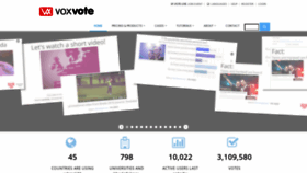What Voxvote.com website looked like in 2021 (2 years ago)