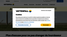 What Vattenfall.fr website looked like in 2021 (2 years ago)