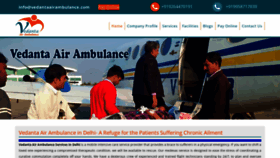 What Vedantaairambulance.com website looked like in 2021 (2 years ago)