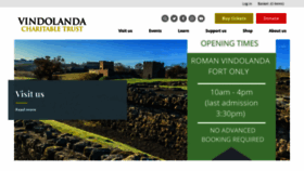 What Vindolanda.com website looked like in 2022 (2 years ago)