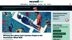 What Verywellmind.com website looked like in 2022 (2 years ago)