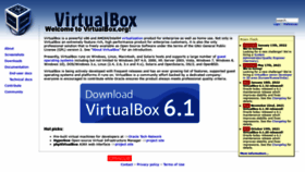 What Virtualbox.org website looked like in 2022 (2 years ago)